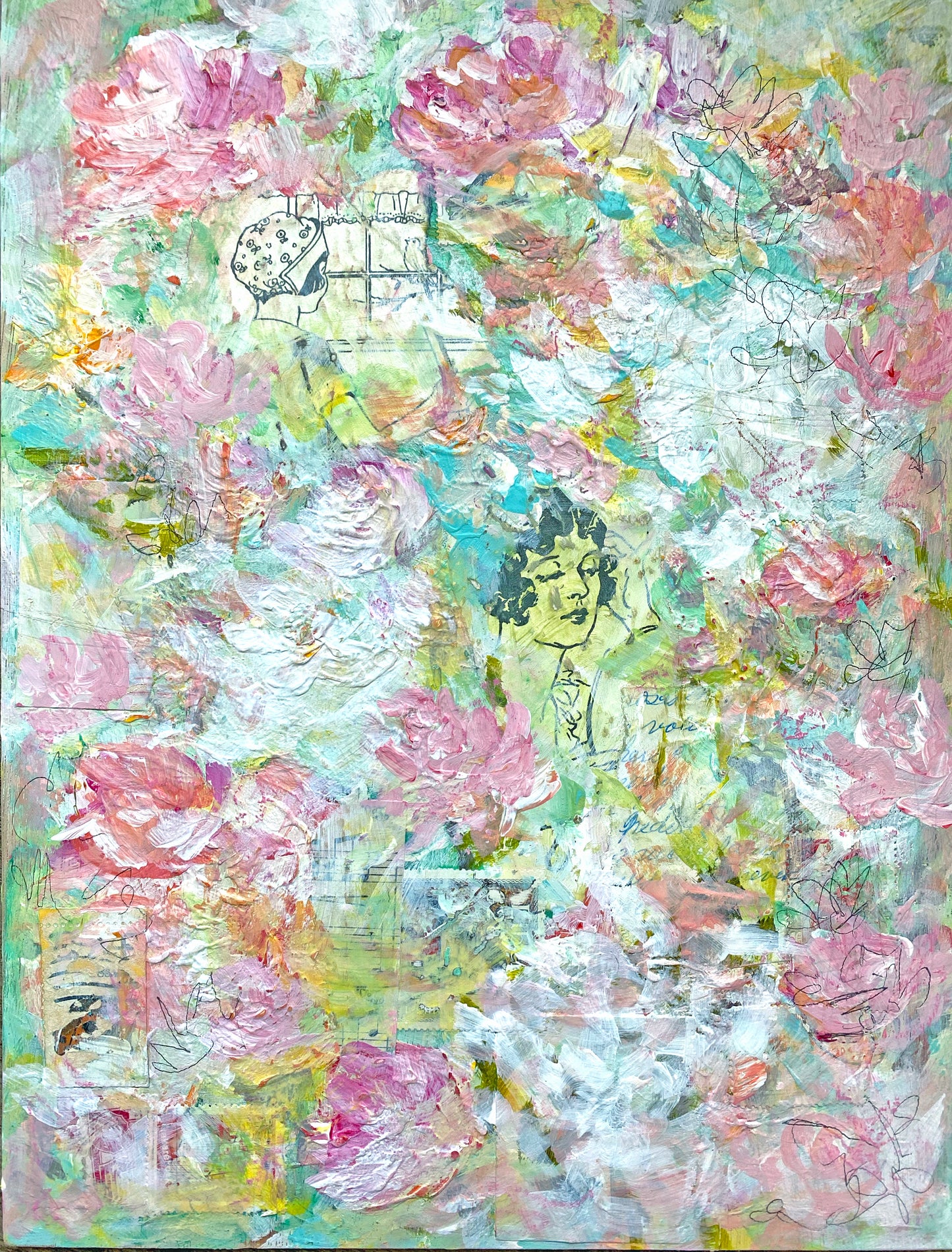 Vintage Roses - Painting 9"x12"