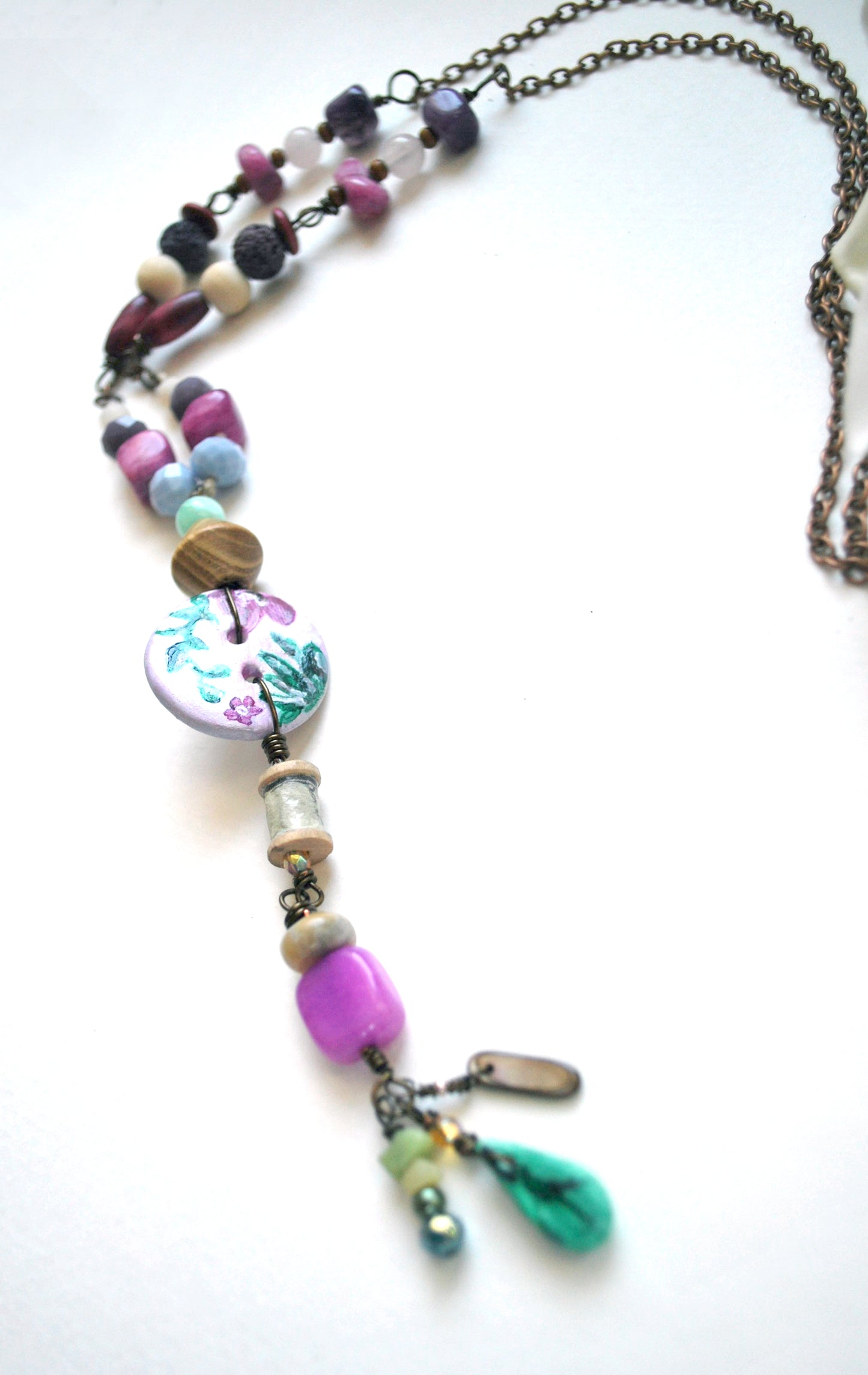 Floral Necklace - Mixed Media
