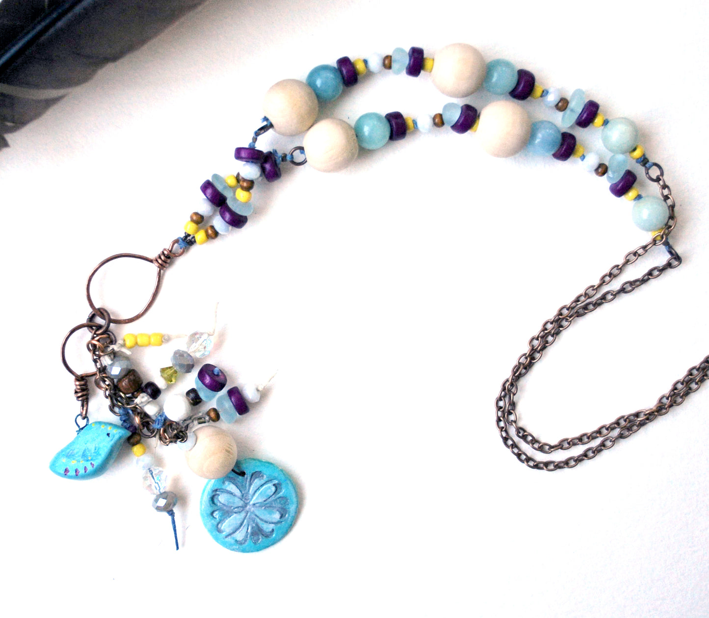 Little Bird Necklace - Mixed Media