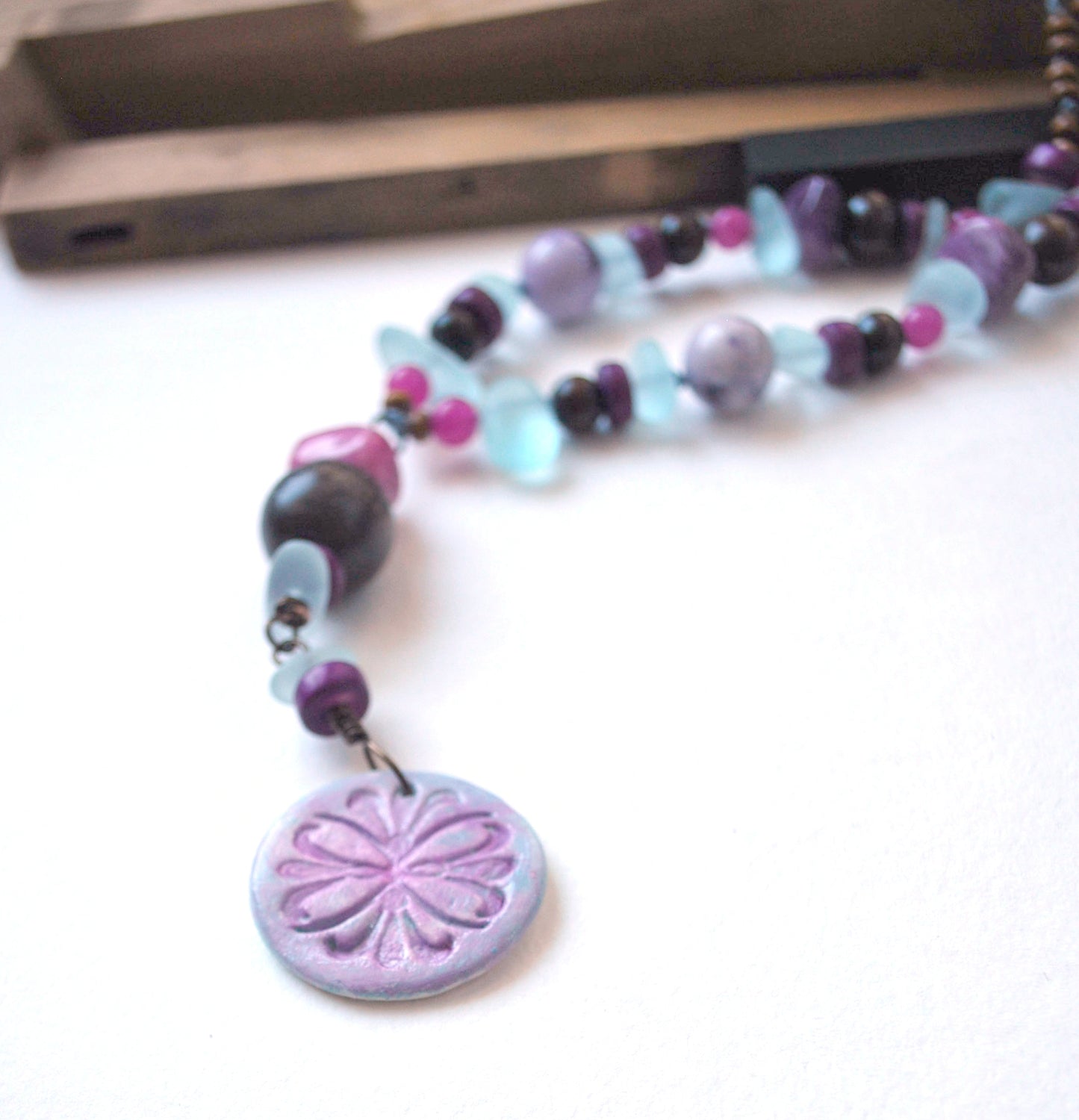 Floral Necklace - Mixed Media