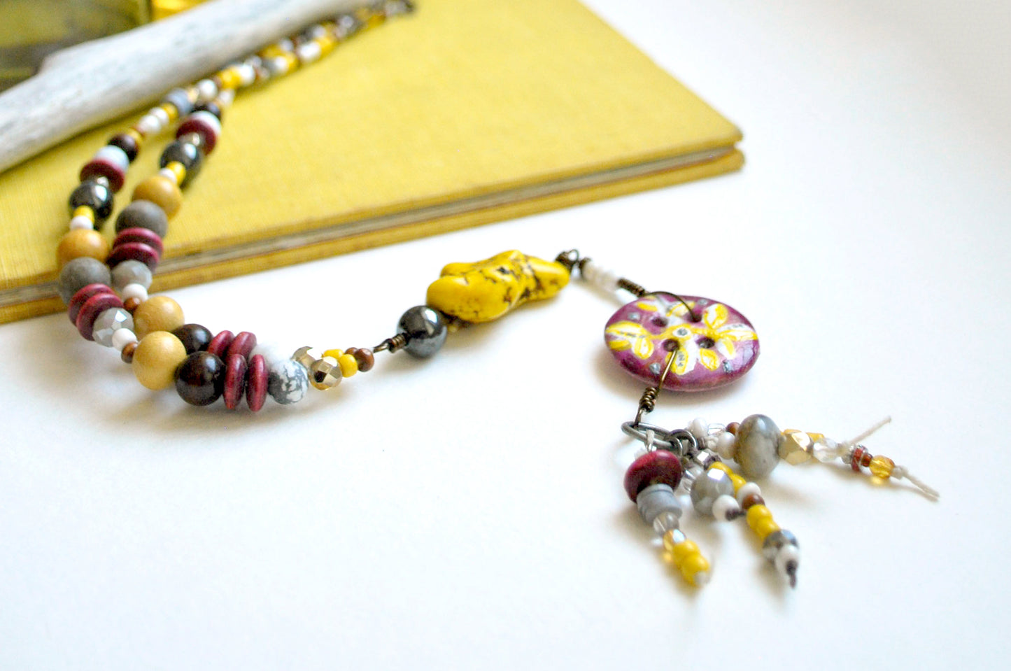 Floral Necklace - Mixed Media