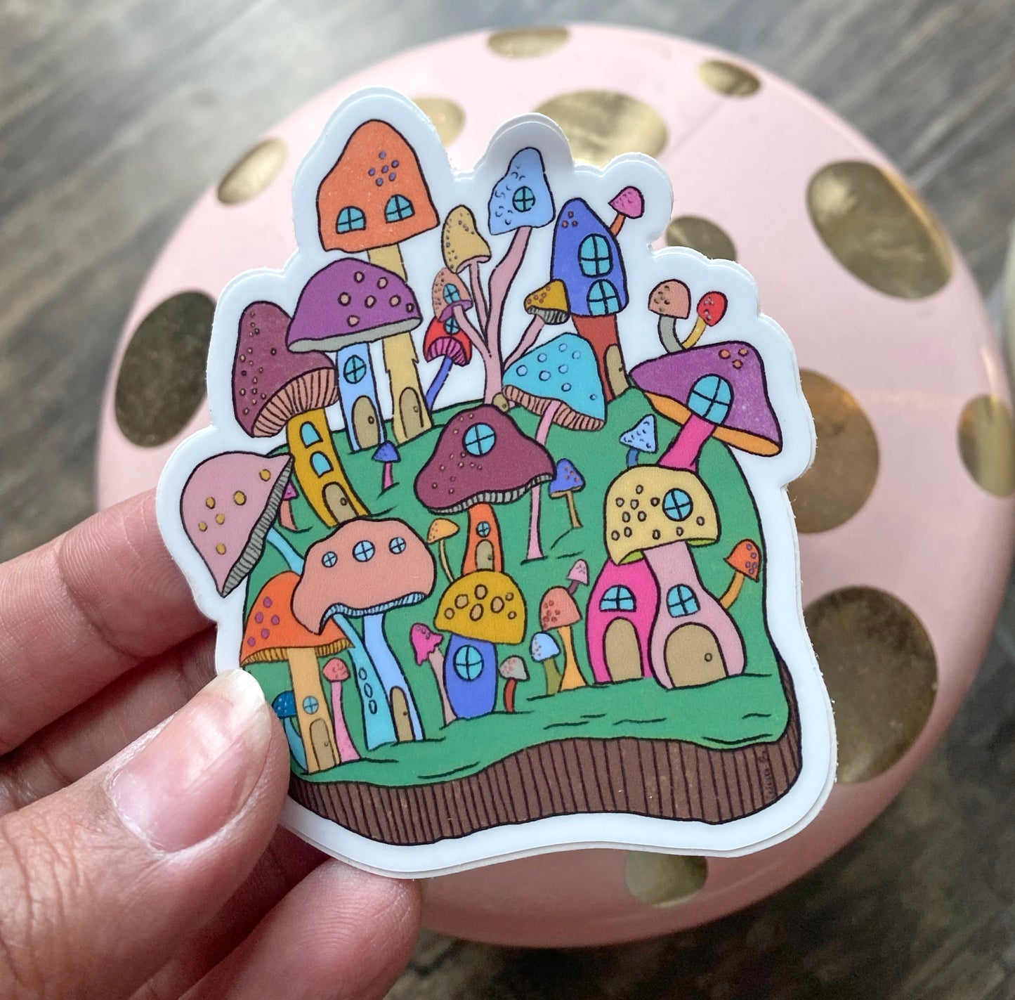 Mushroom Village - Sticker