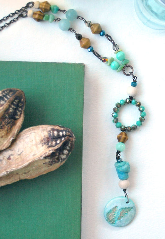 Leaf Necklace - Mixed Media