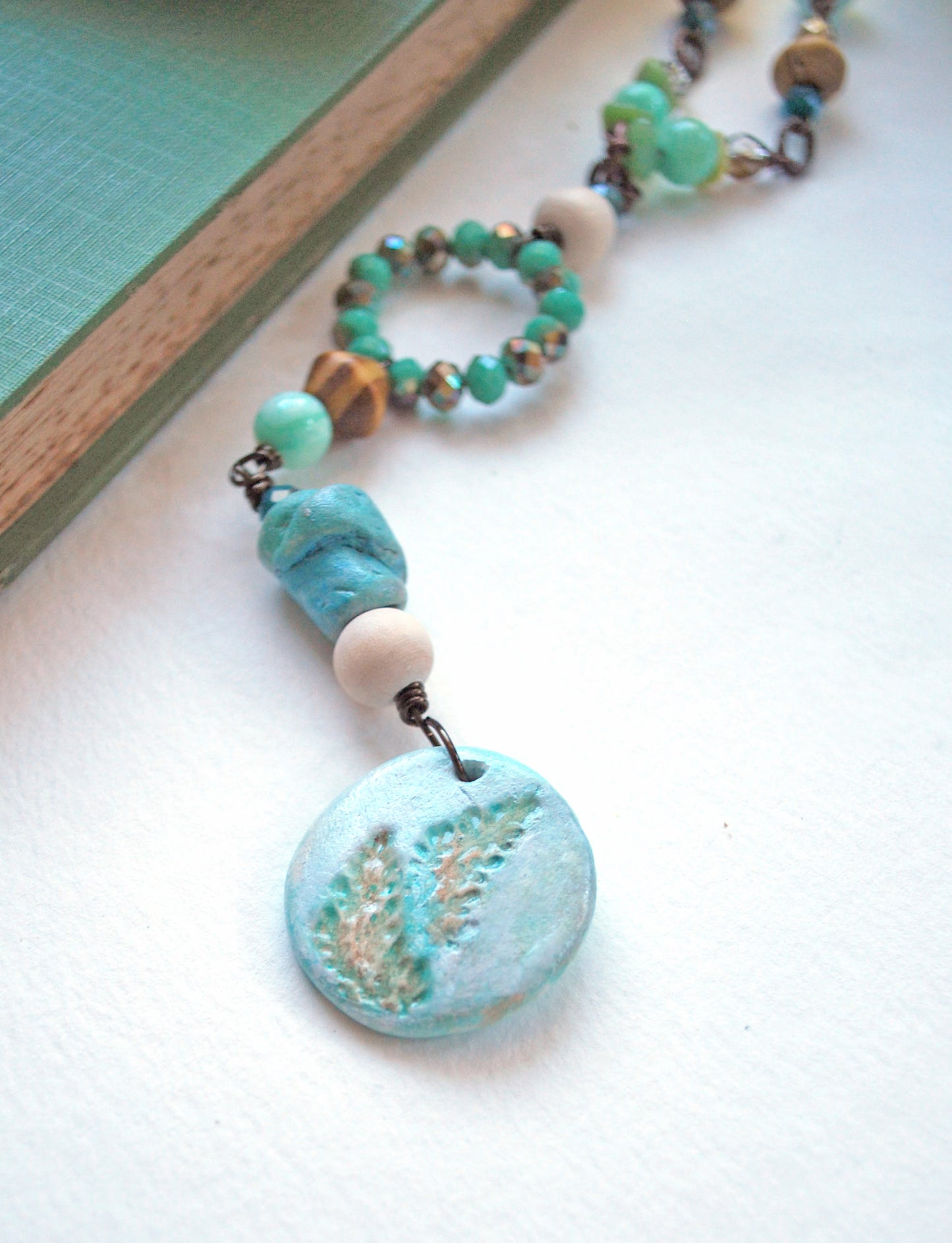 Leaf Necklace - Mixed Media