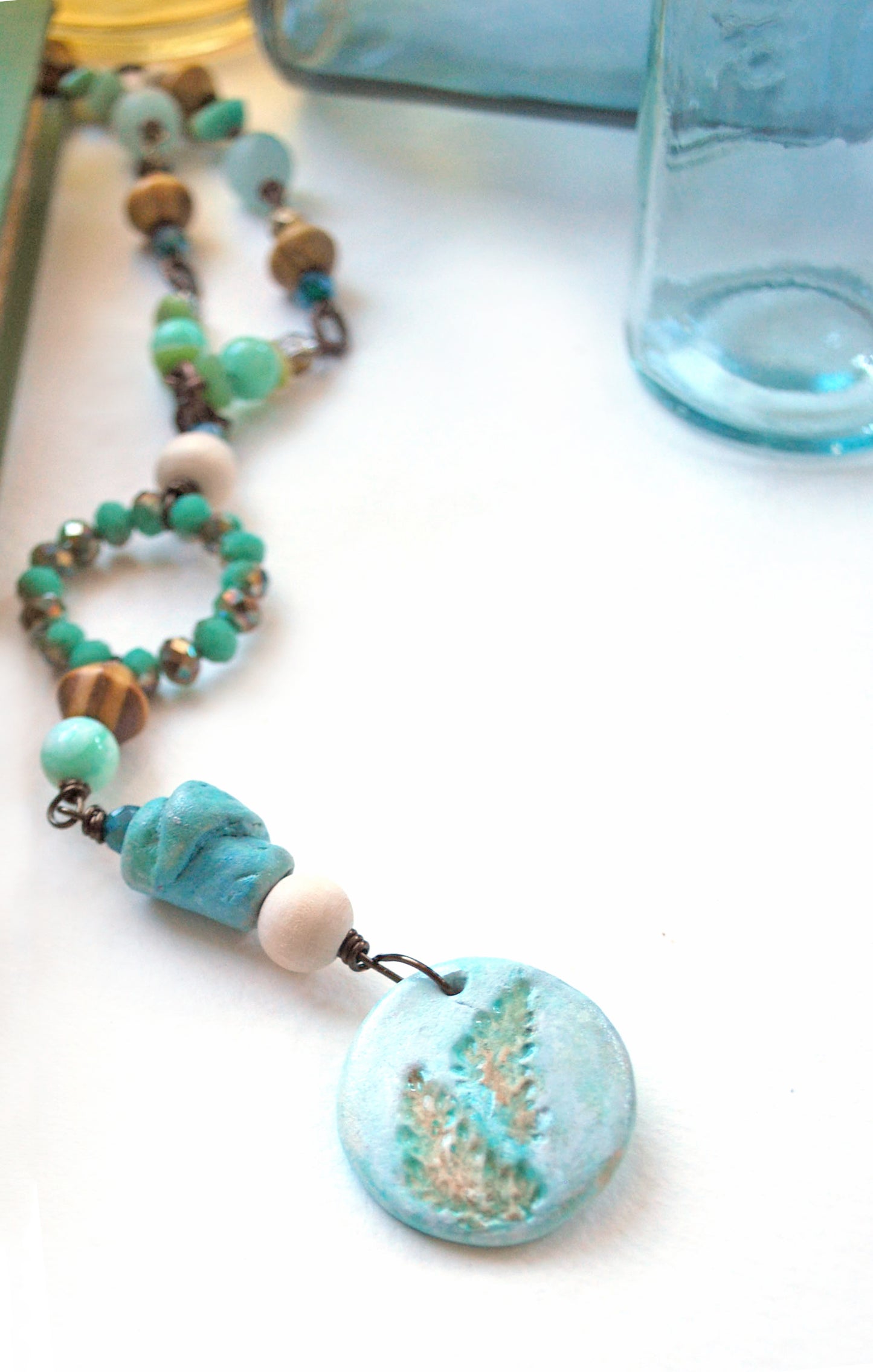 Leaf Necklace - Mixed Media