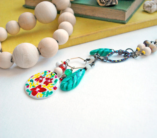 Floral Necklace - Mixed Media
