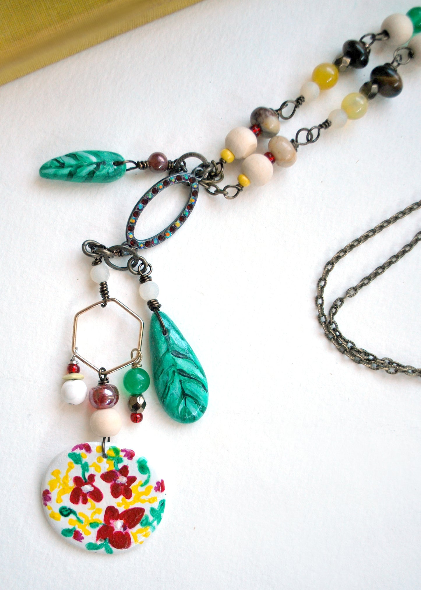 Floral Necklace - Mixed Media