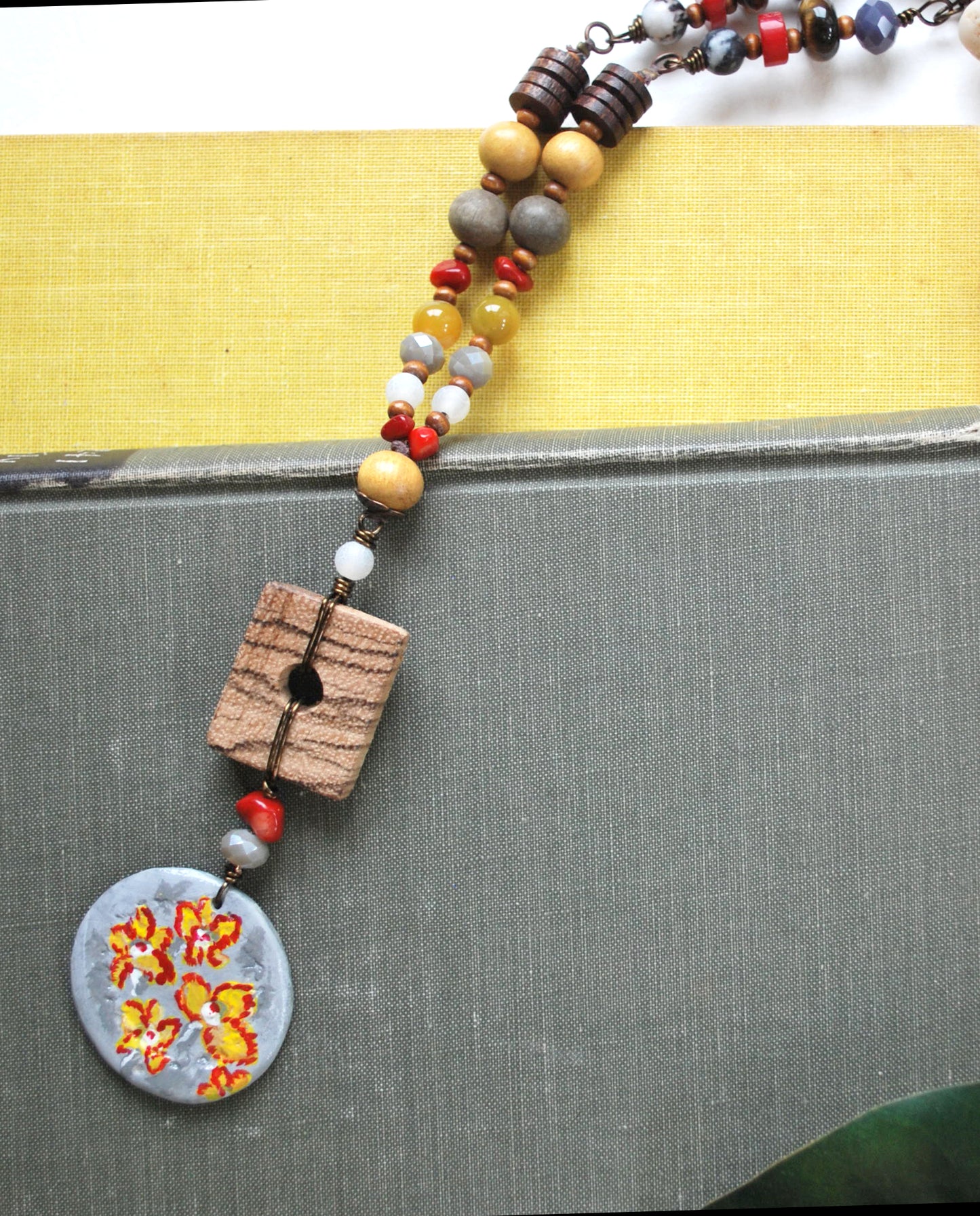 Floral Necklace - Mixed Media