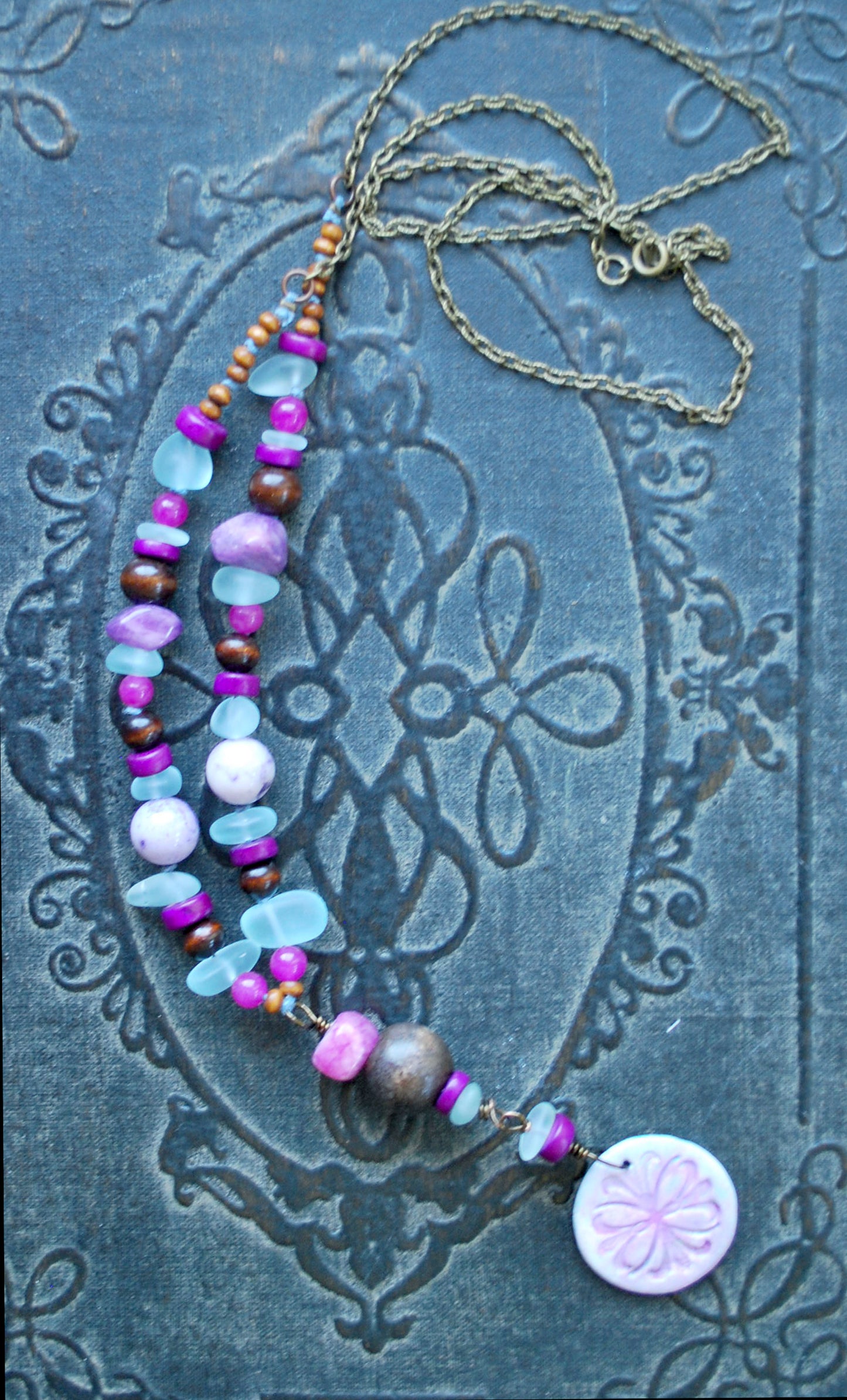Floral Necklace - Mixed Media