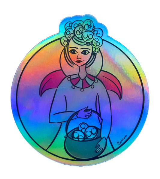 Cauldron Girl - Holographic Sticker