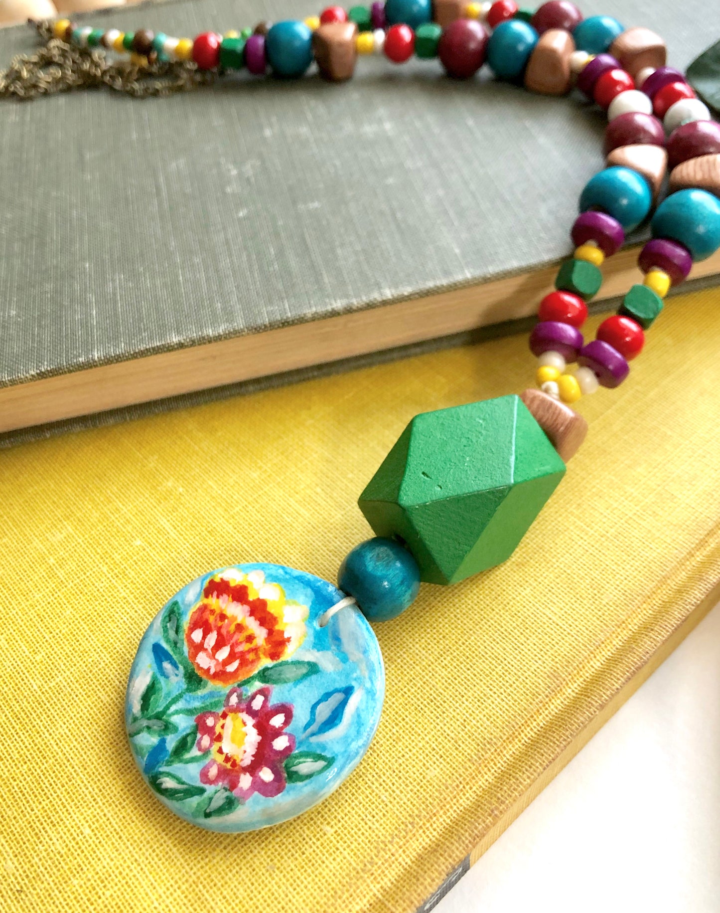 Floral Necklace - Mixed Media