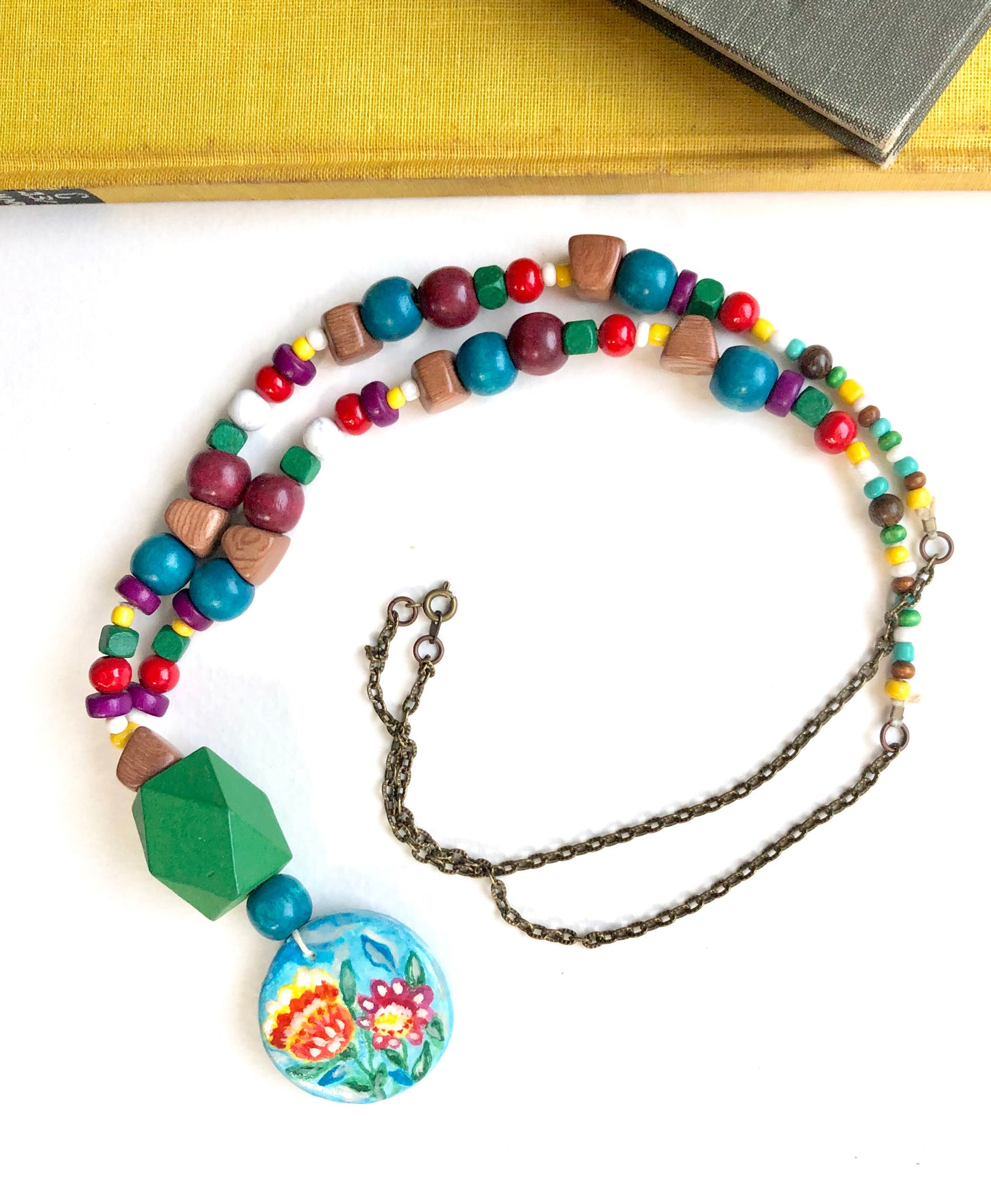 Floral Necklace - Mixed Media