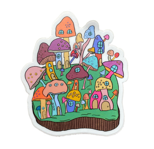 Mushroom Village - Sticker
